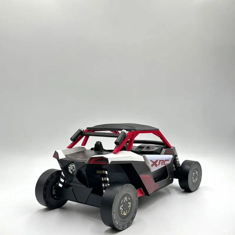 紅色沙灘車紙模型 06