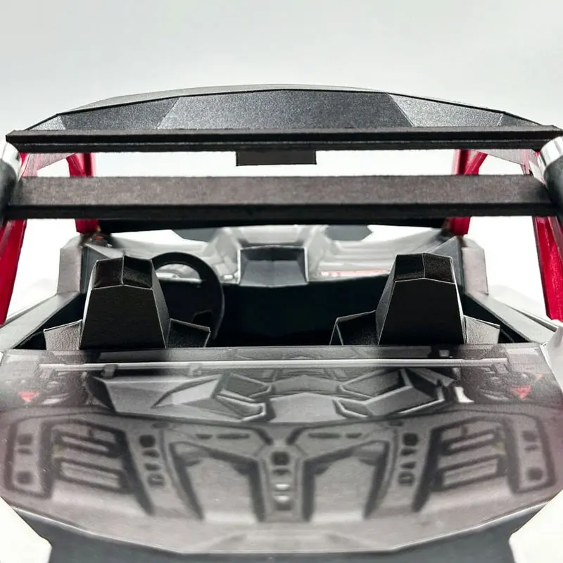 紅色沙灘車紙模型 14