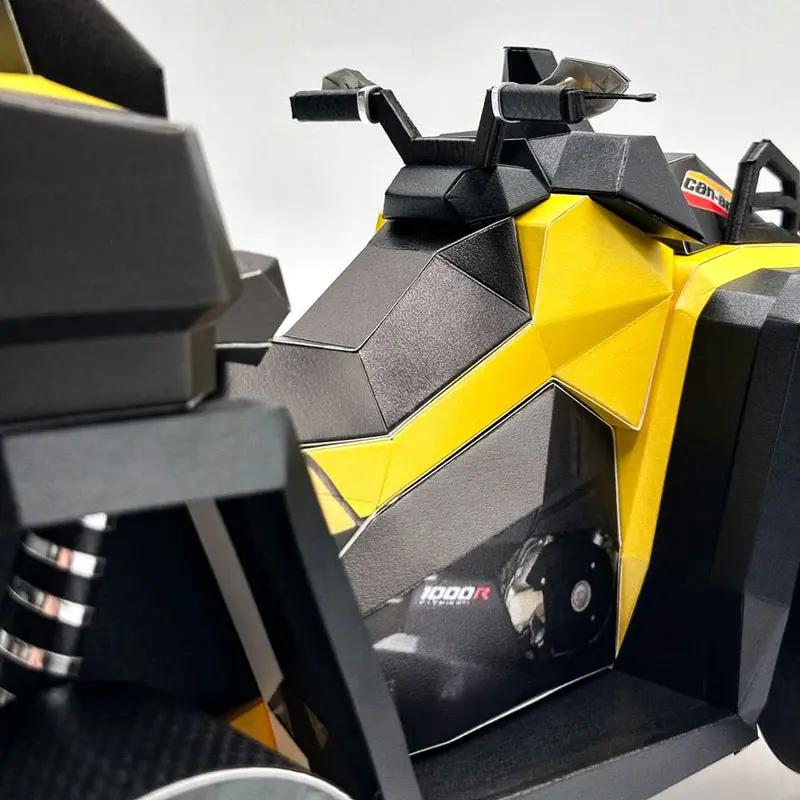 黃色沙灘車紙模型 10
